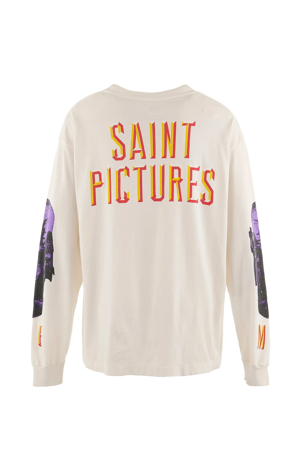 SAINT Mxxxxxx SAINT PICTURES L/S TEE/WHITE Columbia Pictures SAINT Goddess Long Sleeve Off-White S-XL Pays tribute to the Columbia Pictures Title Goddess. Full of fun. Ready-made clothes are washed. The texture is soaring. Authentic level printing is restored. Look for cylindrical seamless fabrics. It is almost meaningless if it is not a cylindrical fabric.